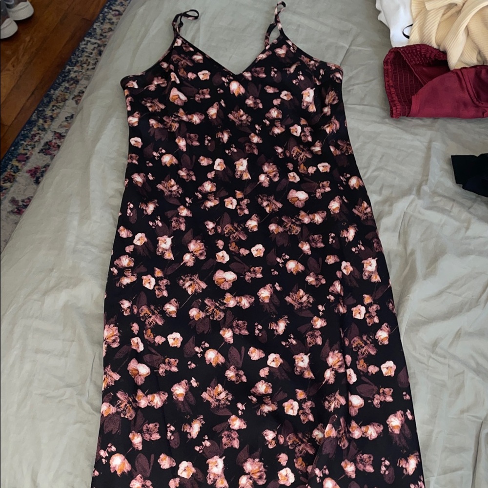 Floral Black Dress